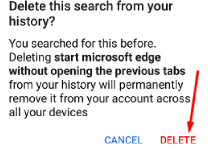 delete activity history