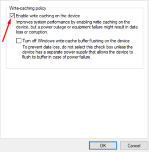 enable write caching