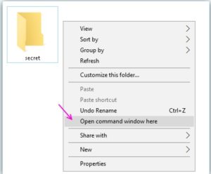 how to hide folder