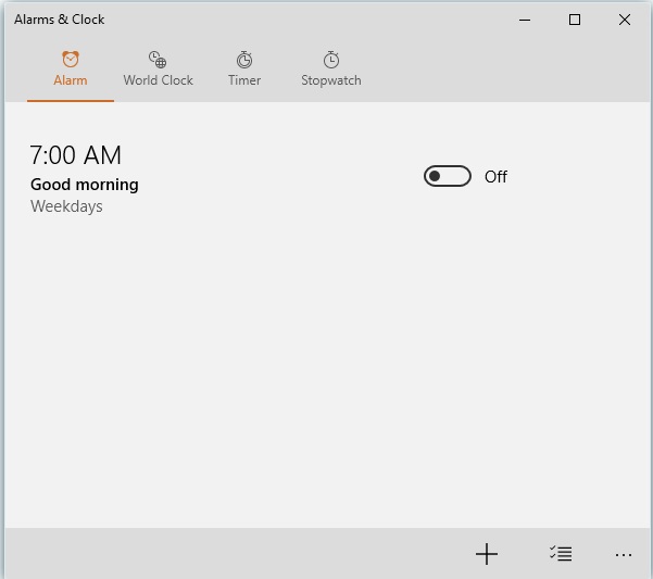 alarm and clock windows 10