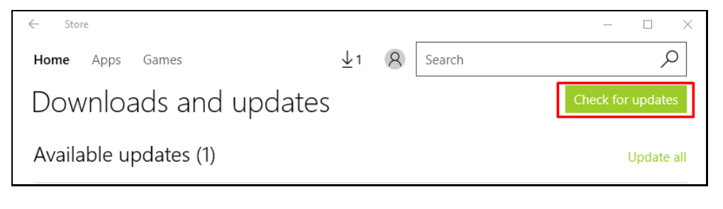 available updates in windows 10