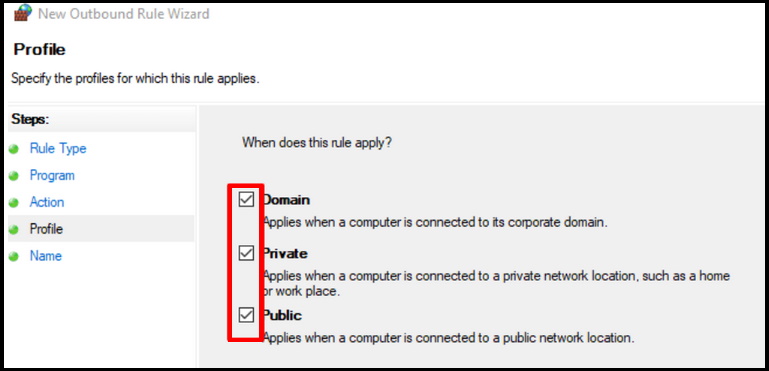 Block exe firewall in windows 10