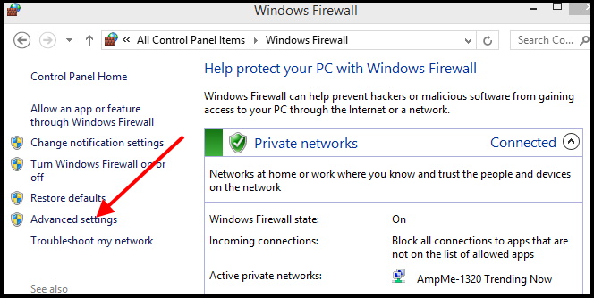 Firewall in Windows 10
