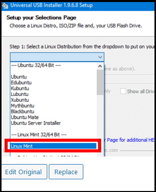 usb installer setup