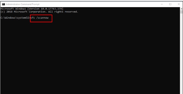 command prompt system file checker