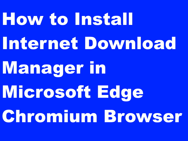 Featured image of post Microsoft Edge Idm Now click on the setting button at the right side of the