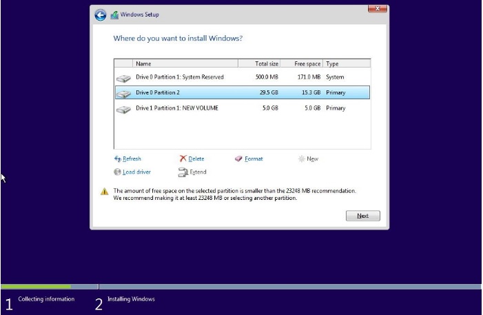 Windows 10 partition drive