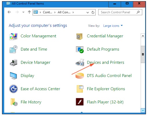 control panel items