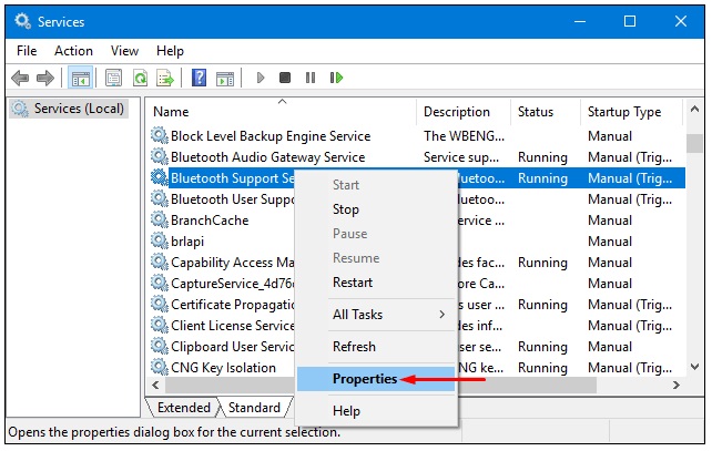 reinstall bluetooth driver