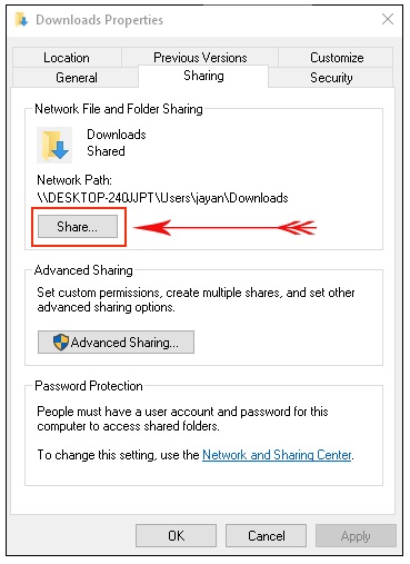share files over network