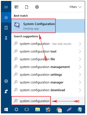open system configuration tool windows 10