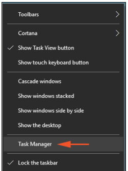 How to launch task manager in windows 10