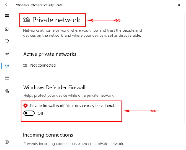 enable or disable windows defender firewall in windows 10