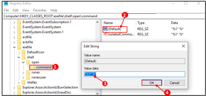 .exe files not opening in windows 10