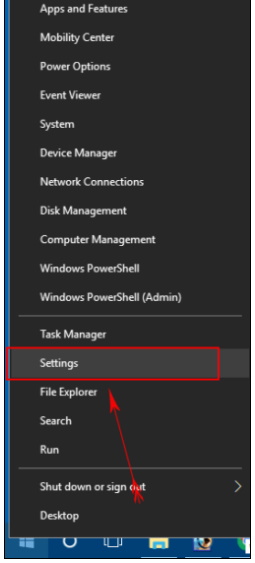 windows setting