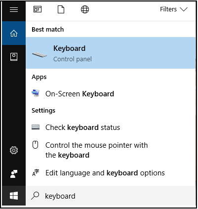mouse cursor blinking rate in windows 10