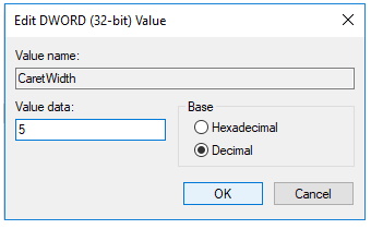 Tips : How to Manage Thickness of Cursor and Text Cursor Blinking Rate in Windows 10