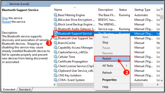 bluetooth is paired but not connected