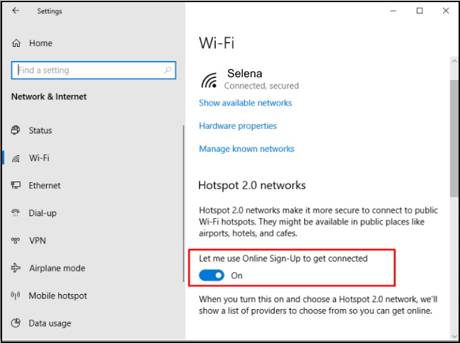 Tips : How to Activate Hotspot 2.0 Wi-fi Networks in Windows 10