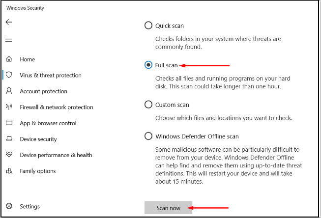 Tips : How to Perform Full Scan with Windows Defender in Windows 10