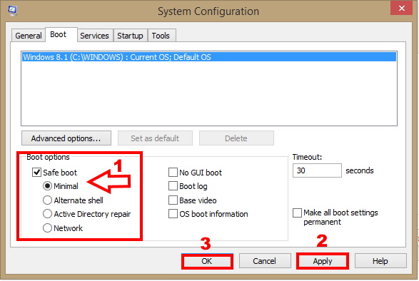 Safe mode Windows 10