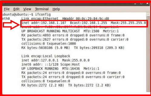 ip address in linux or ubuntu