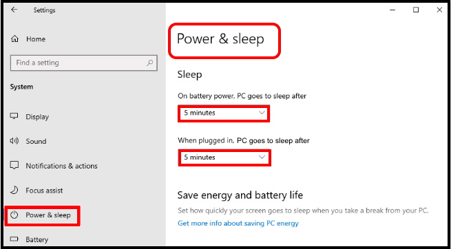 Lock your Screen Automatic in Windows 10