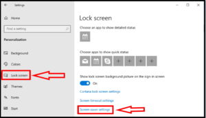 set auto lock time windows 10