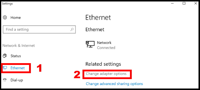 unidentified network no internet connection