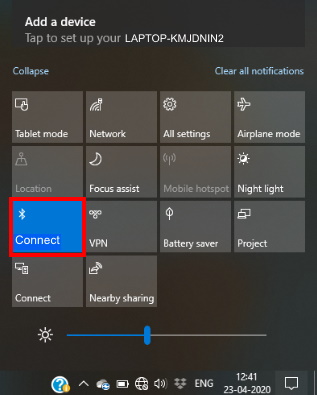 connect bluetooth device