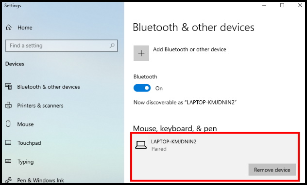 How to Add or Remove Bluetooth Device in Windows 10