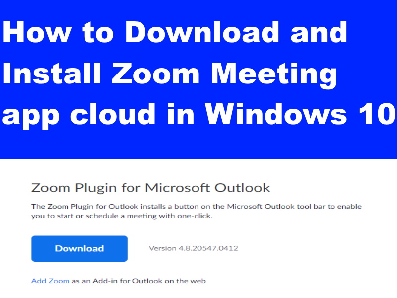 zoom meeting software download for windows 10