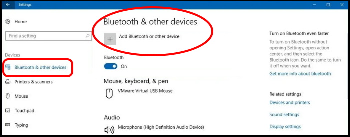 bluetooth device error