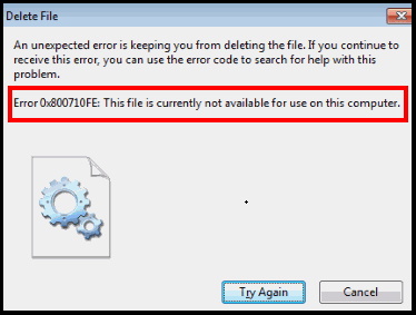 Error 0x800710FE