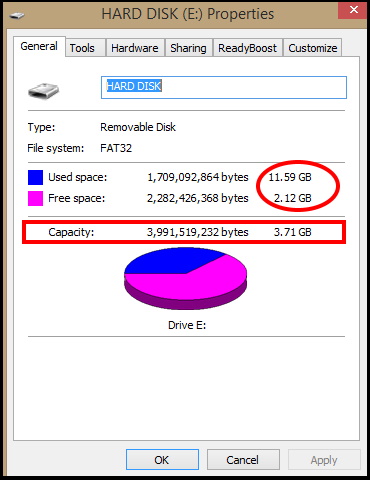 hard disk space