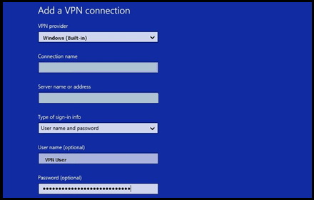 add a vpn connection