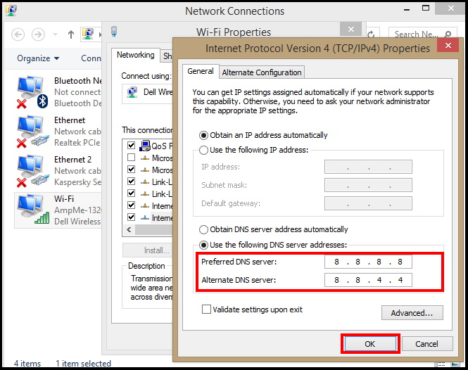 how to resolve primary dns server problem