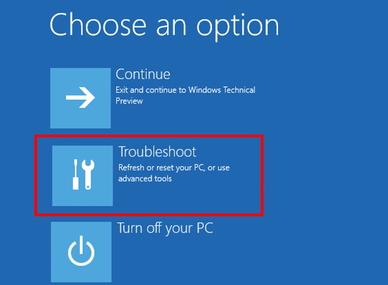 BIOS setting in windows 10