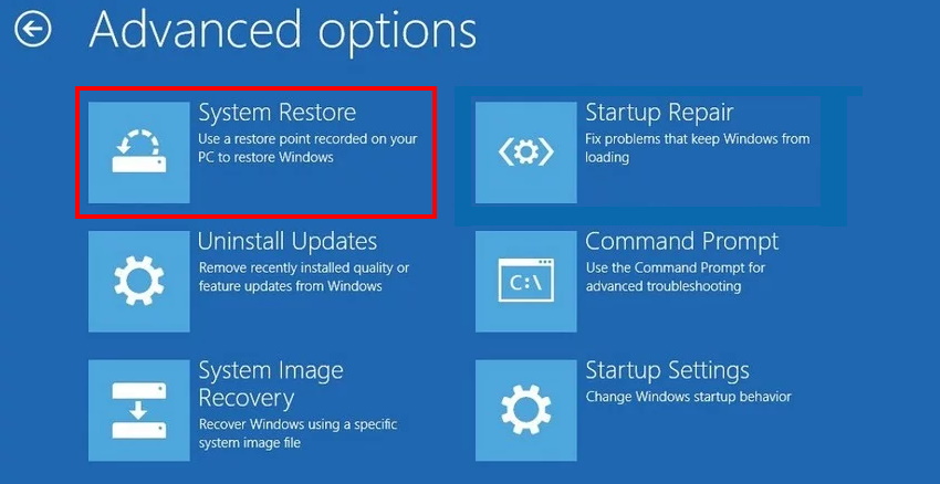 repair and restore windows 10