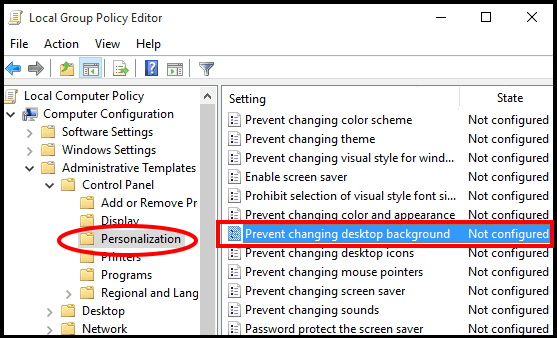 You may restrict another users to change desktop background in windows 10