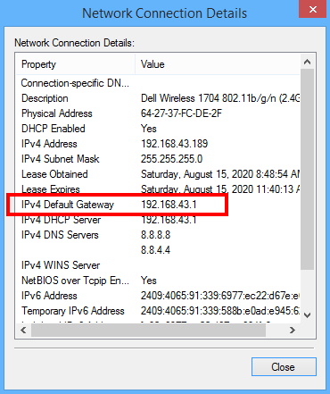 find IP address