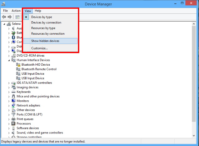 Bluetooth not displaying under Device Manager in windows 10 / 8 / 7