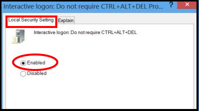 Tips: How to manage Ctrl+Alt+Delete for Logon in Windows 10