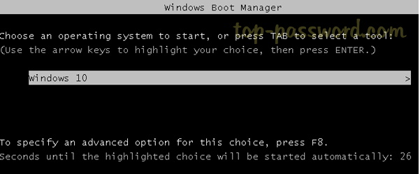 boot manager while startup