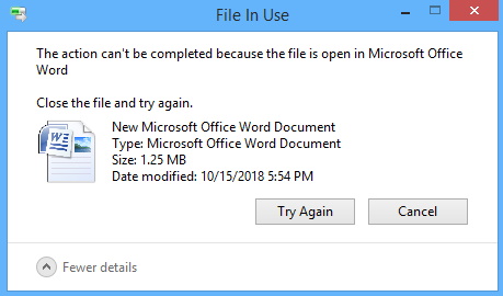 Can't delete files or folders error