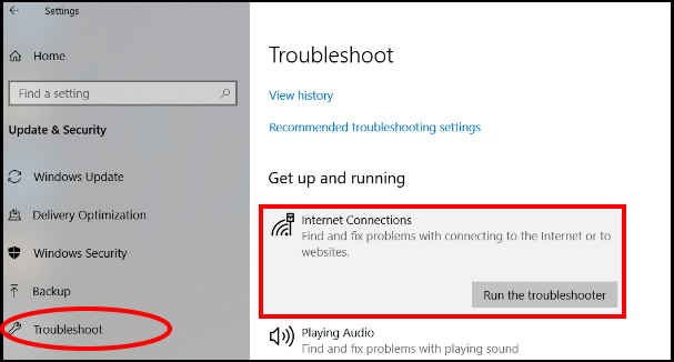 network troubleshooter