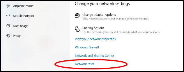 network reset