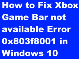 xbox game bar error