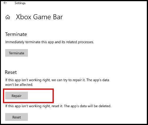 How to Fix Xbox Game bar Error Recording not working in Windows 10
