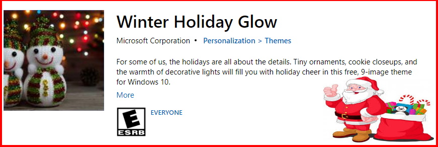 Winter holiday glow pack